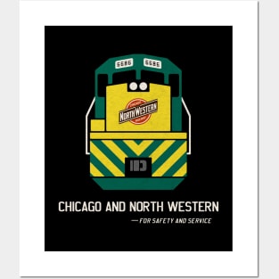 Chicago North Western Railroad Train Engine Posters and Art